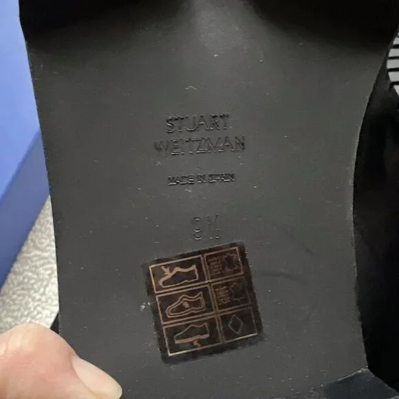 Stuart Weitzman City  Womens Over-the-knee OTK Stretchy Boots Black Suede US 9.5 - Picture 12 of 12